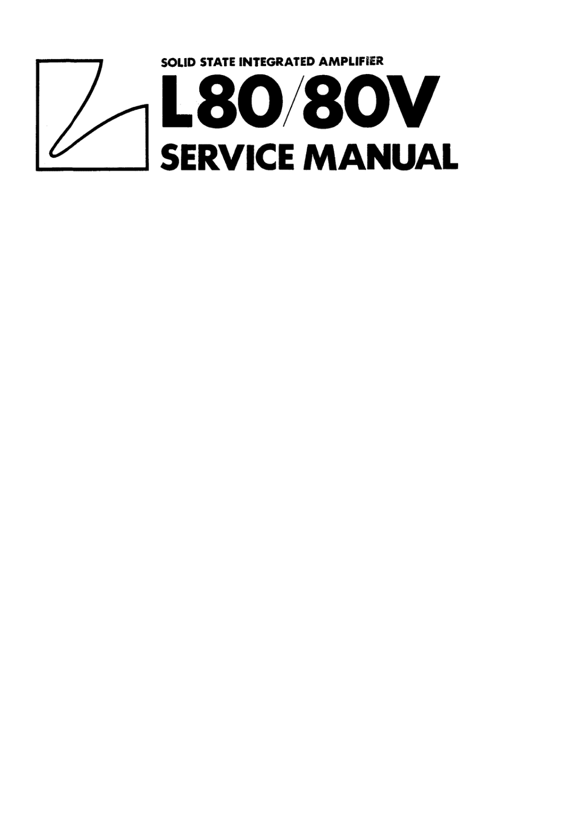 Luxman L-80, L-80-V Service manual