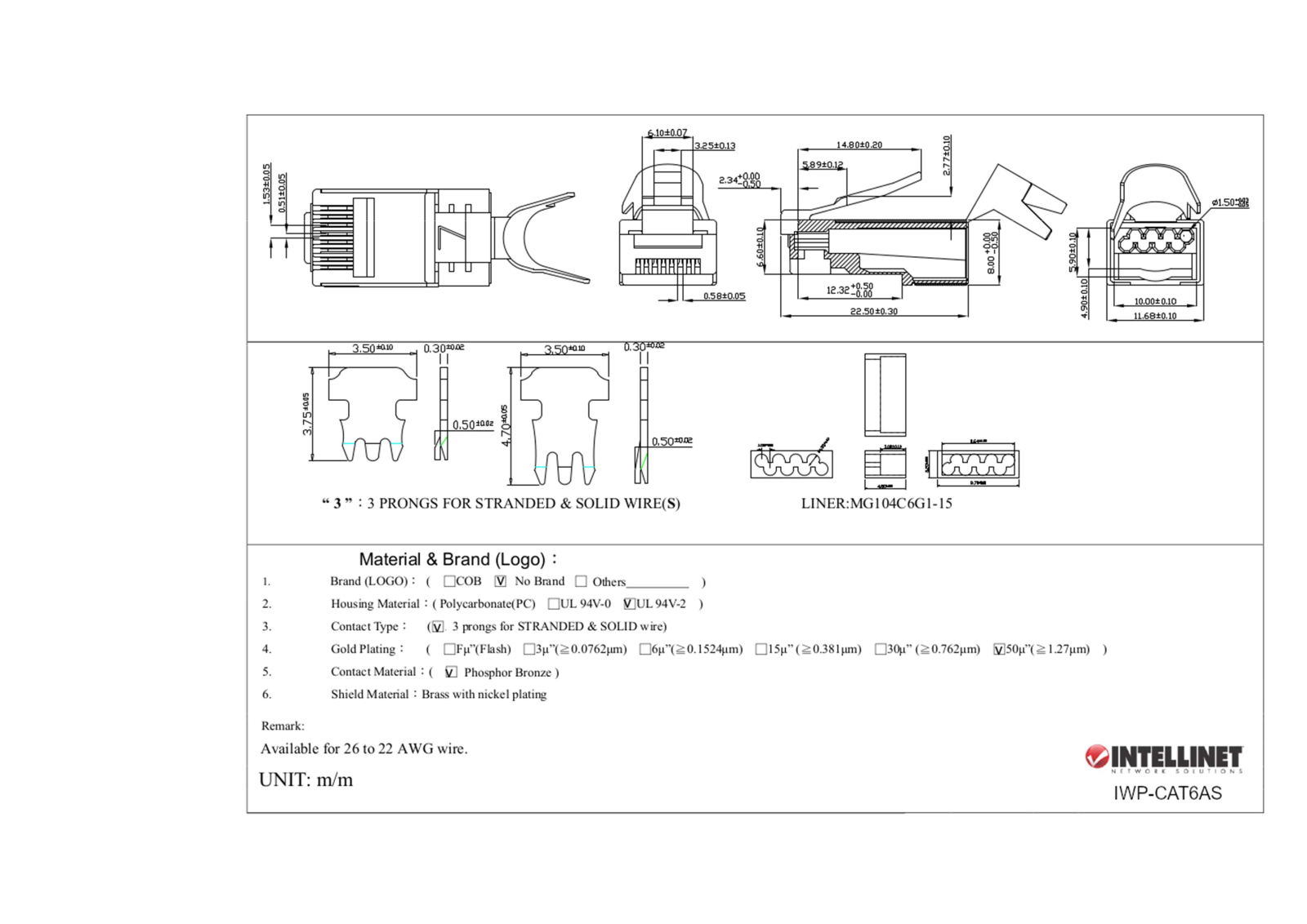 Intellinet IWP-CAT6AS Datasheet - ManualMachine.com