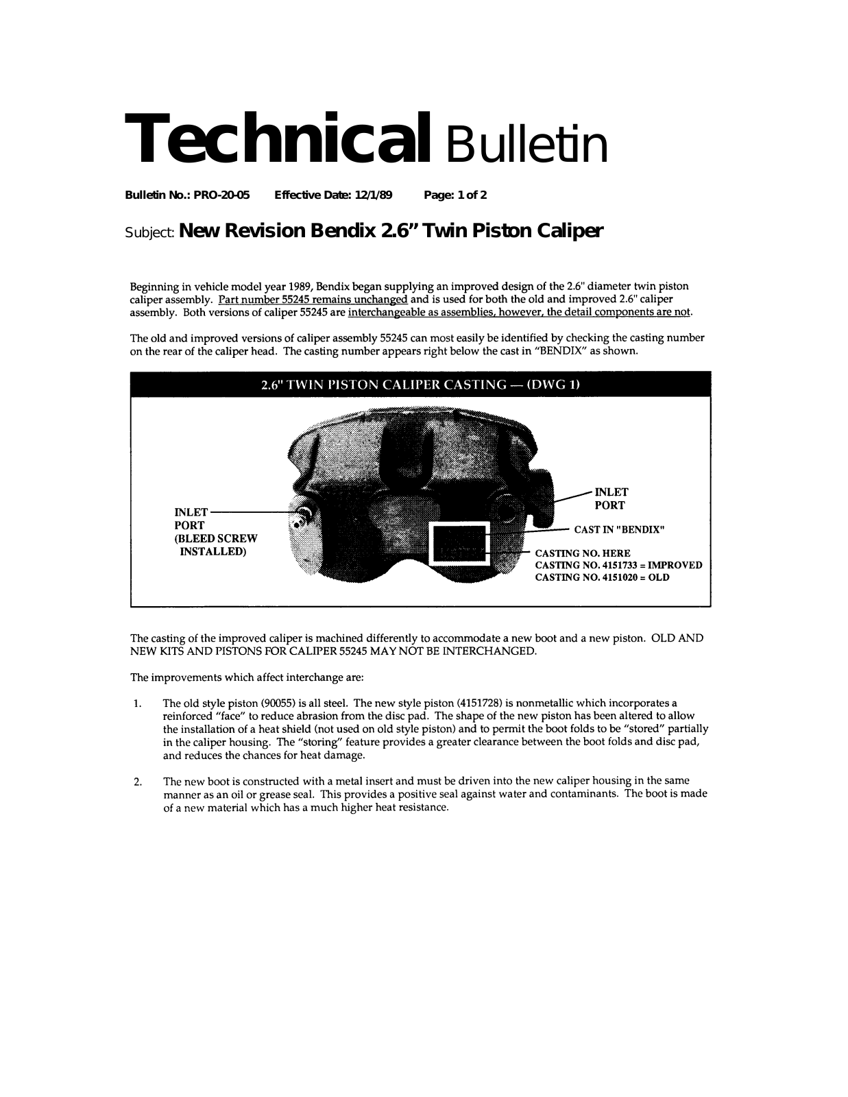 BENDIX TCH-020-005 User Manual