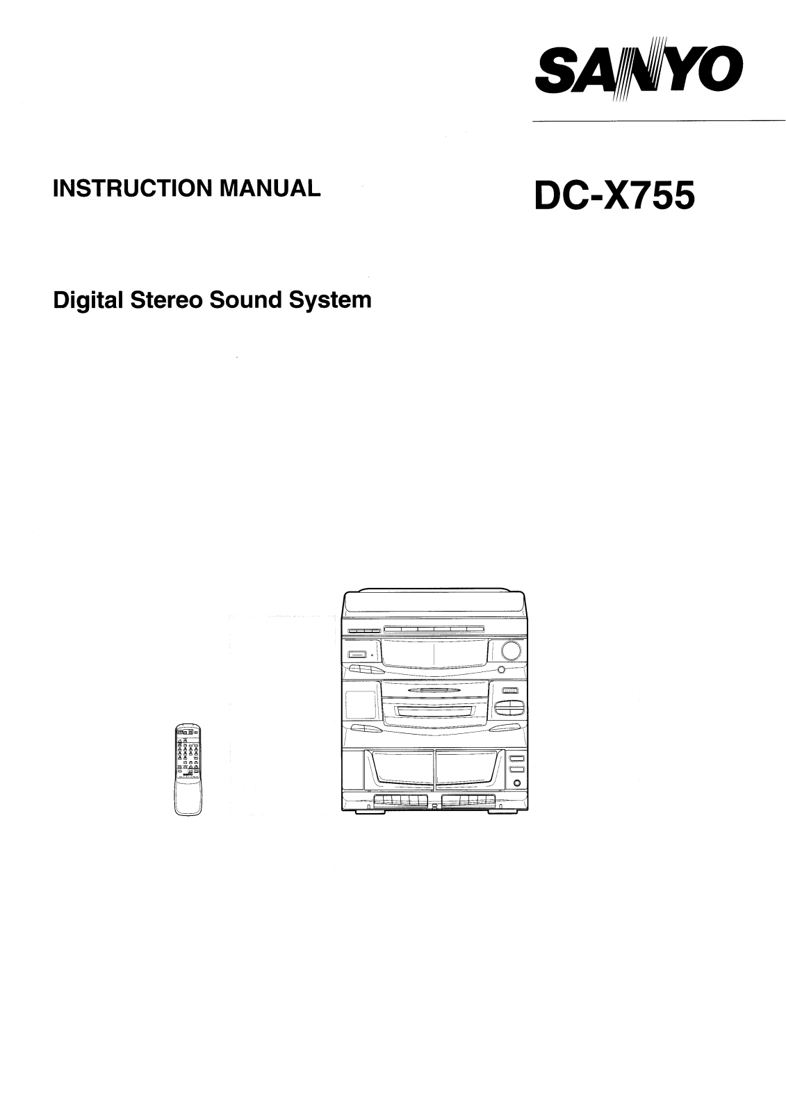 Sanyo DC-X755 Instruction Manual