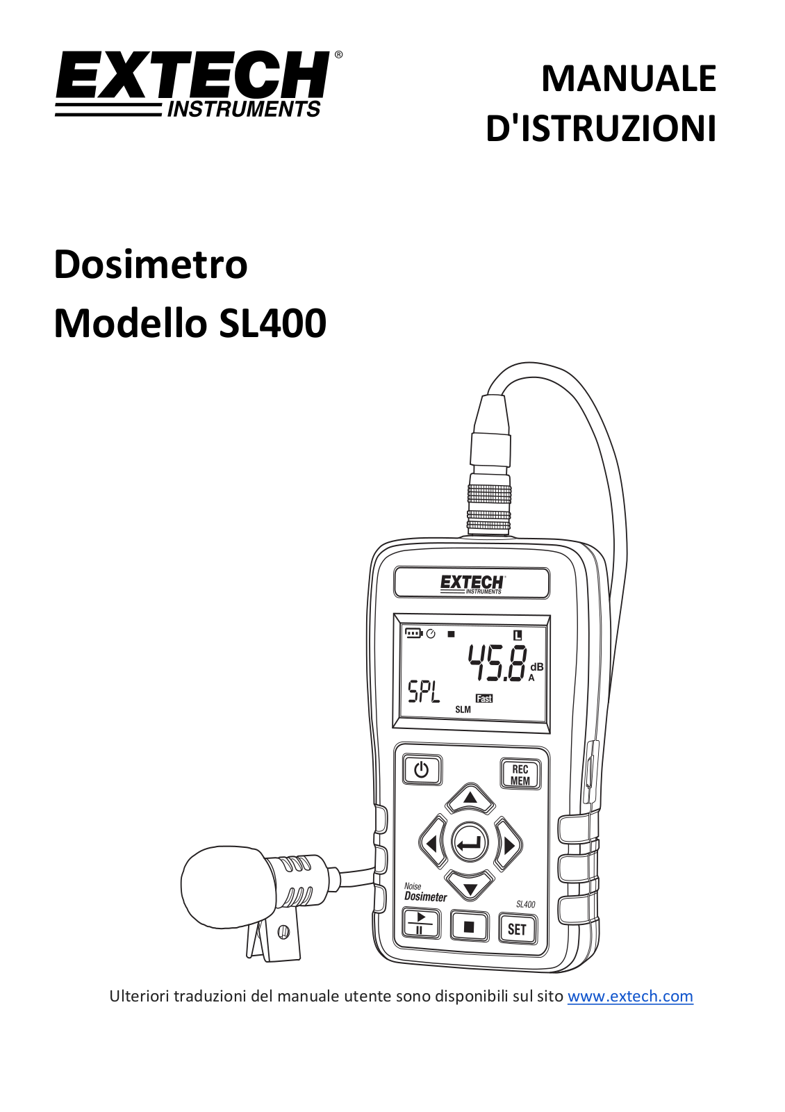 Extech SL400 User guide