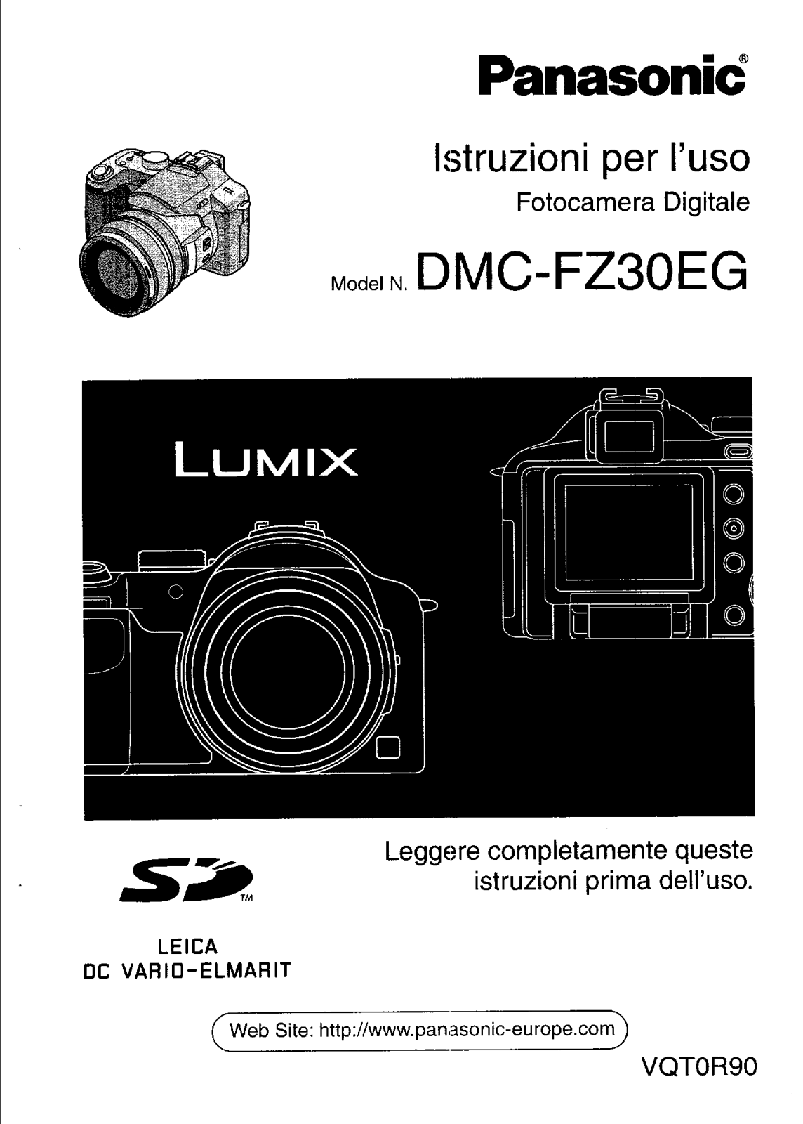 Panasonic LUMIX DMC-FZ30EG User Manual