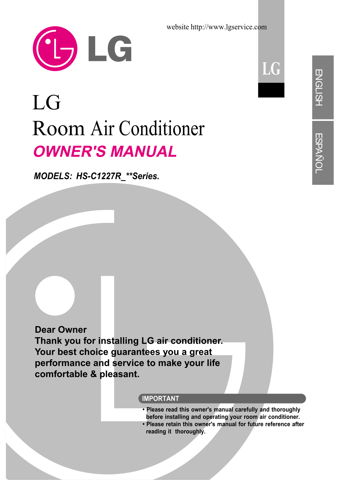 LG C122SR Owner's Manual