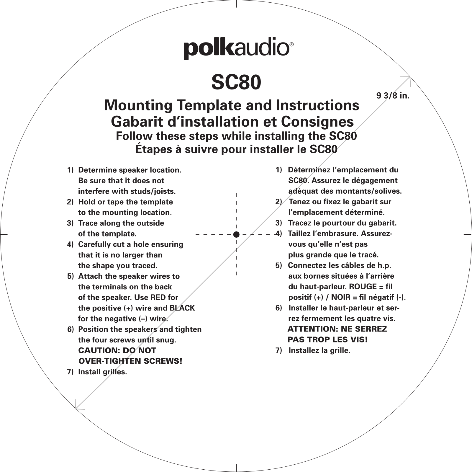 Polk Audio SC80 User Manual