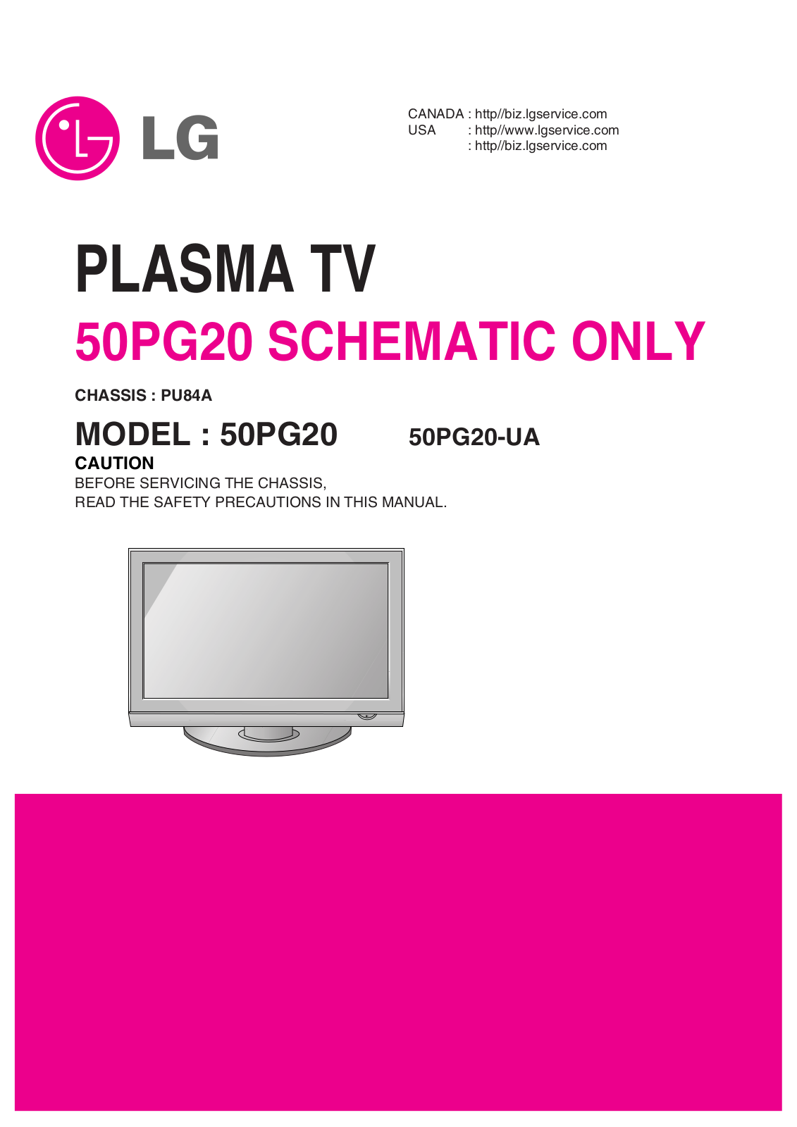 LG 50PG20 Schematic