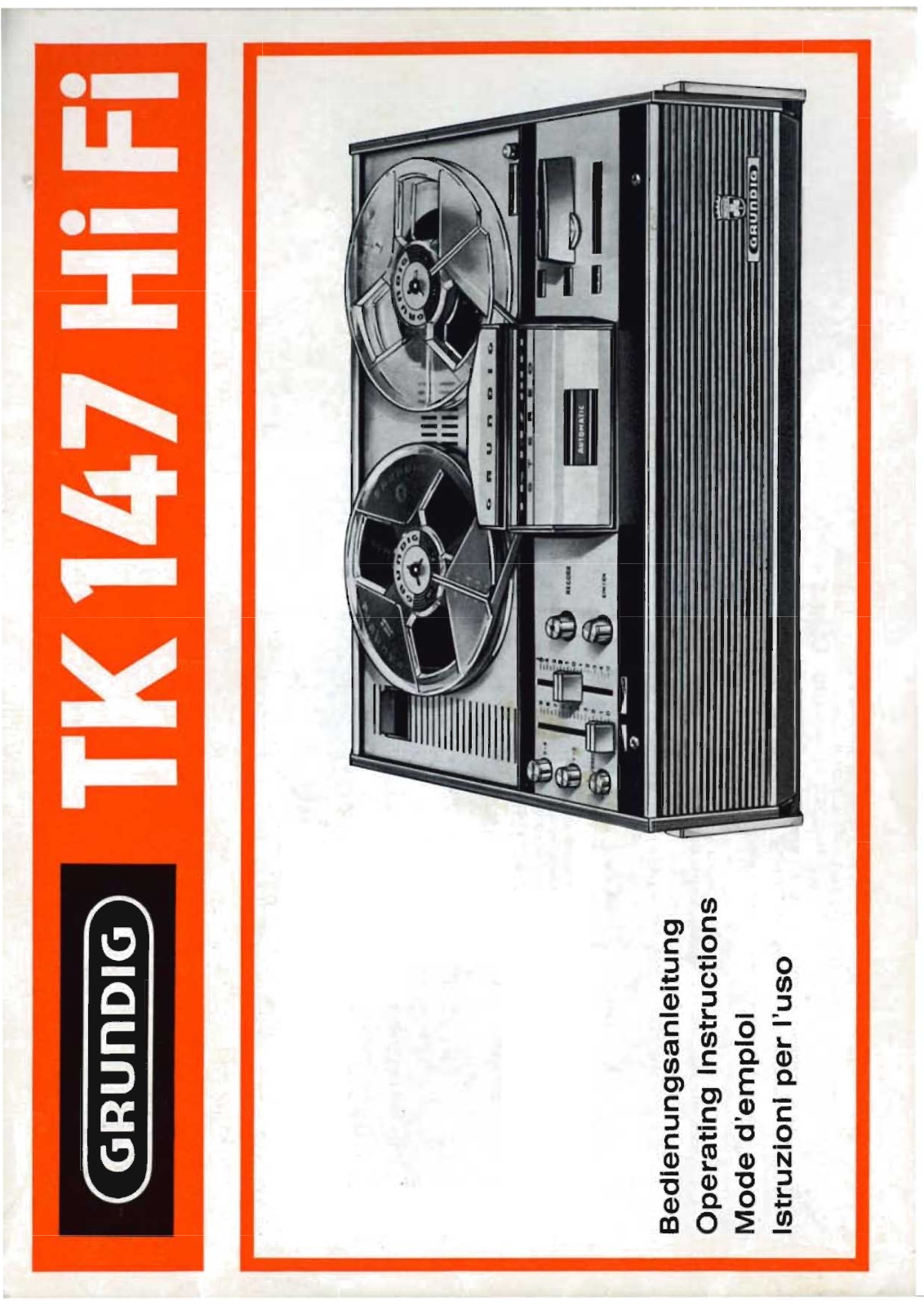 Grundig TK-147 Owners Manual