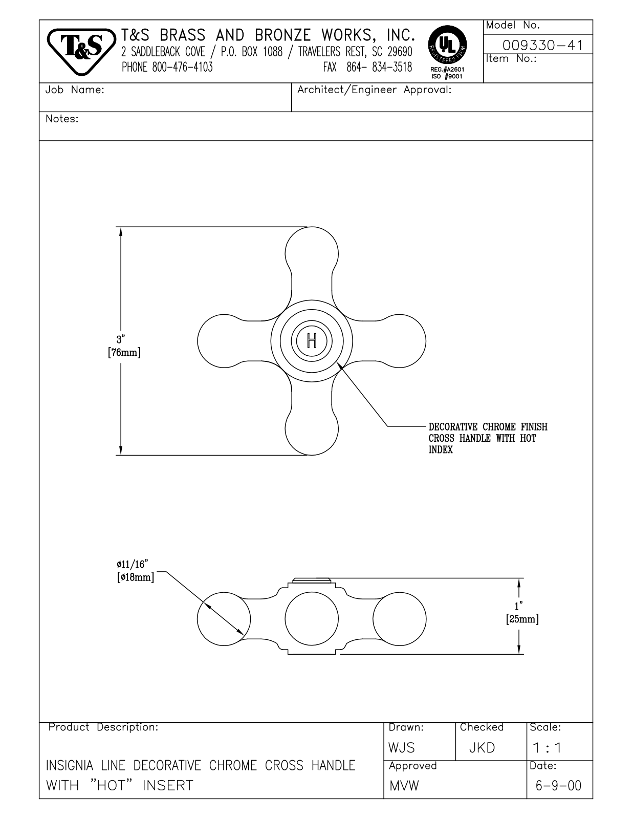 T&S Brass 009330-41 User Manual