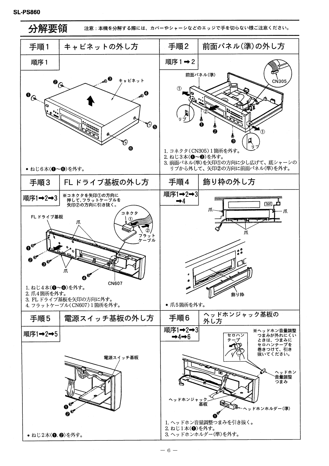 Technics SLPS-860 Service manual