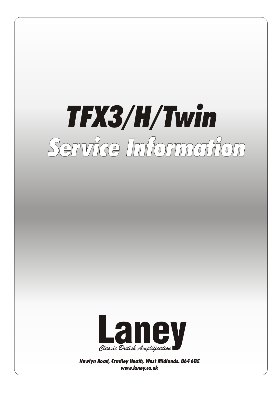 Laney TFX3 H TWIN Schematic