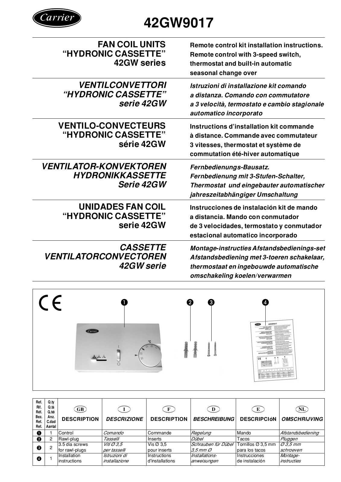 Carrier 7G25H30B User Manual