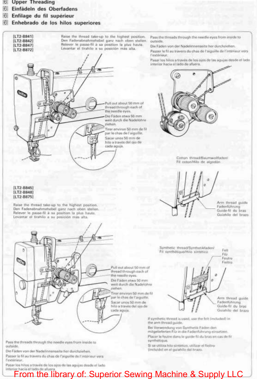 Brother LT2-B841 Threading Diagram