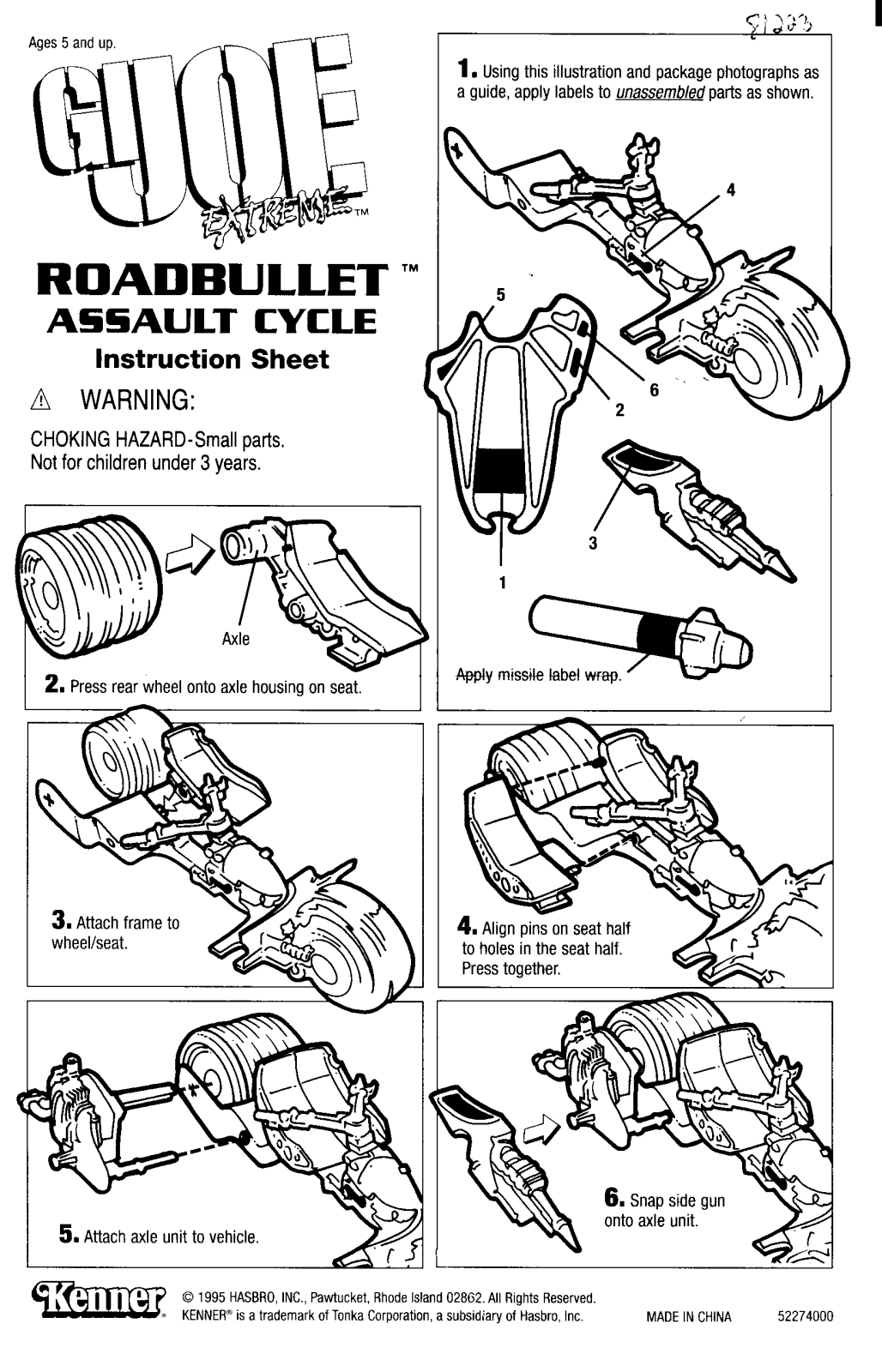 HASBRO GIJOE-Extreme-Roadbullet Assault Cycle User Manual