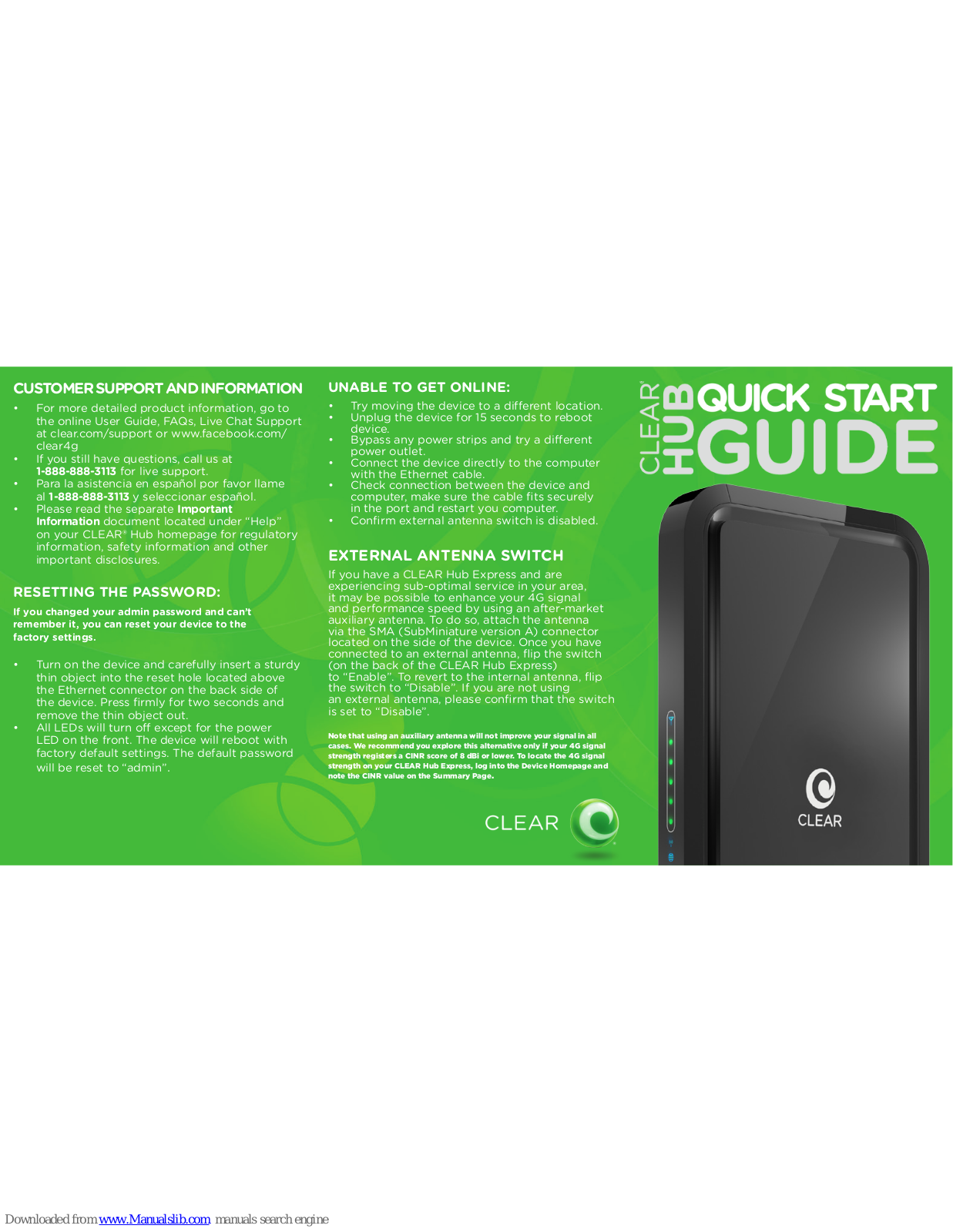 Clear Hub Quick Start Manual