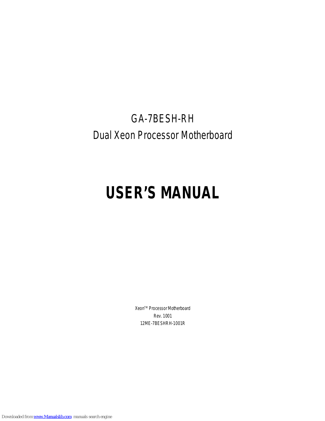 Gigabyte GA-7BESH User Manual - ManualMachine.com