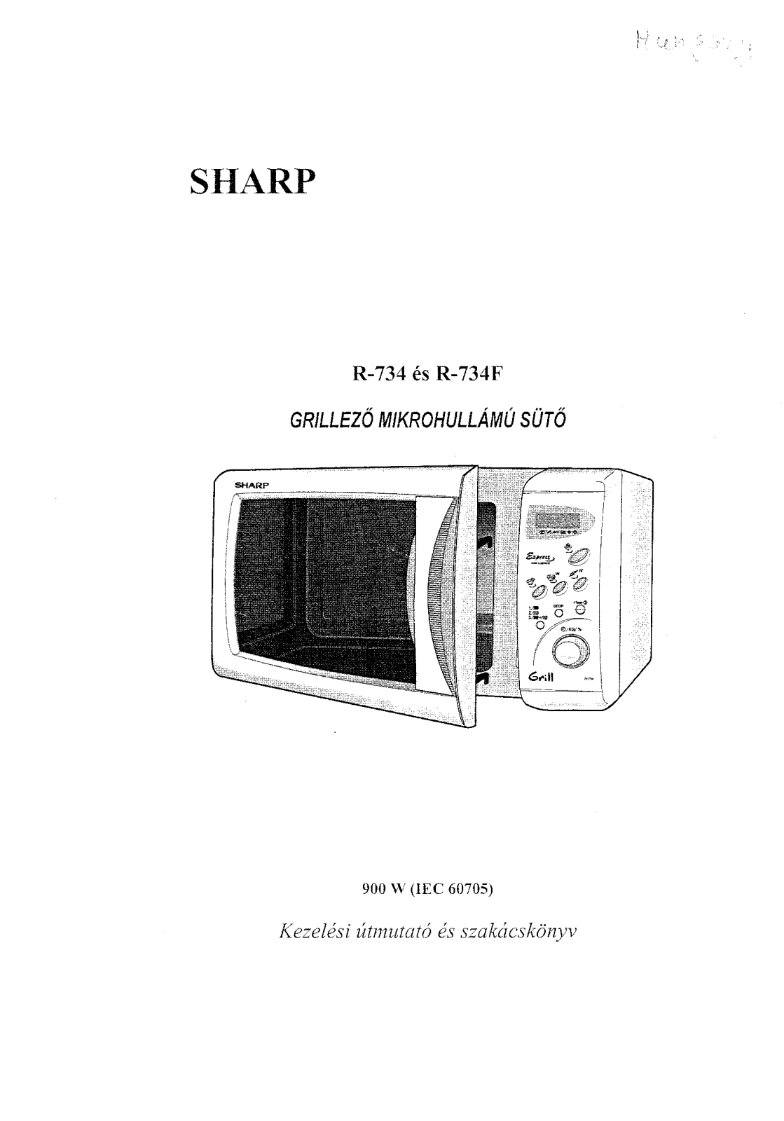 Sharp R-734, R-734F User Manual