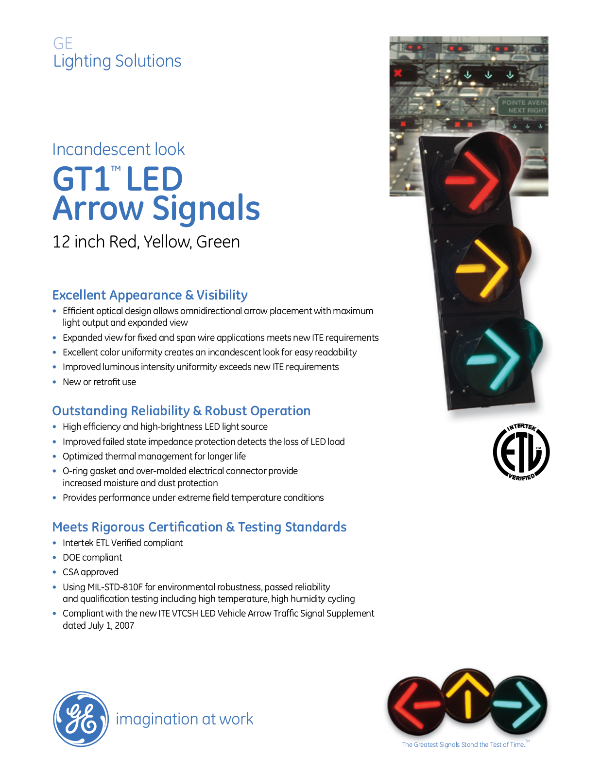 GE Incandescent Look Specification Sheet