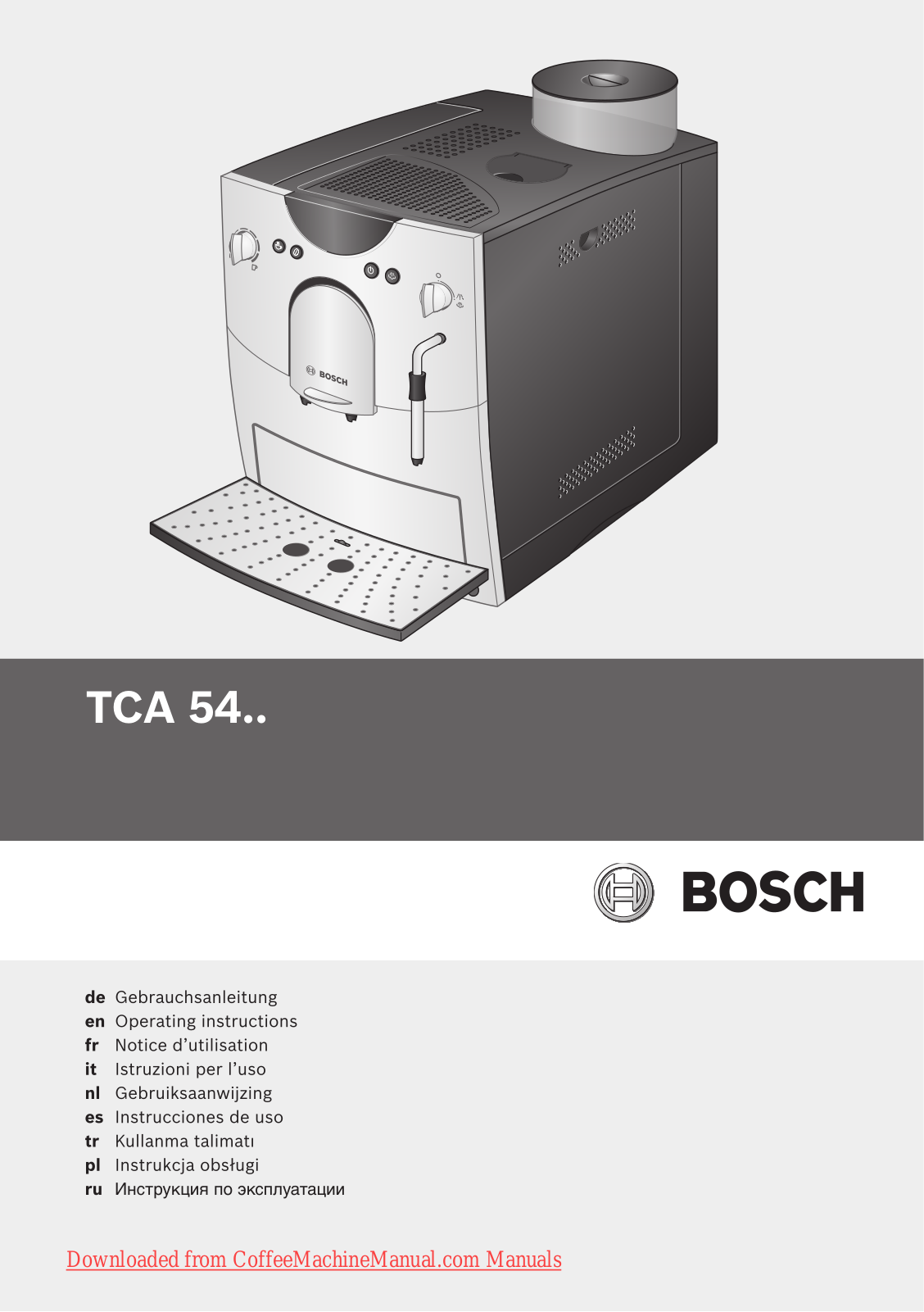 Bosch TCA 54 Operating Instructions Manual