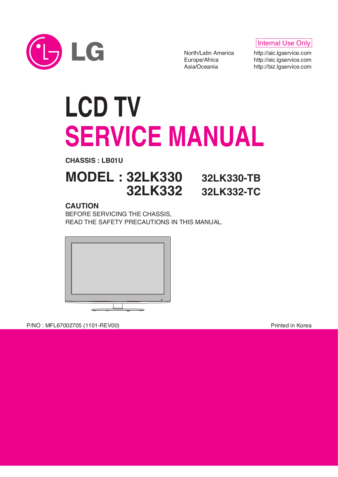 LG 32LK330-TB, 32LK332-TC Schematic