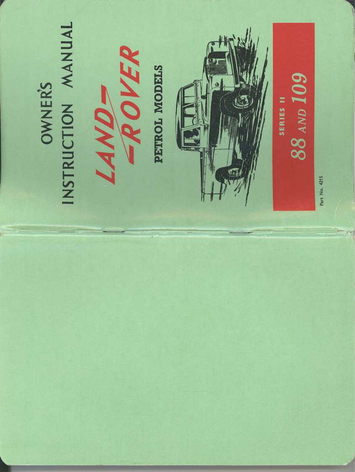 Land Rover II 1958 User Manual