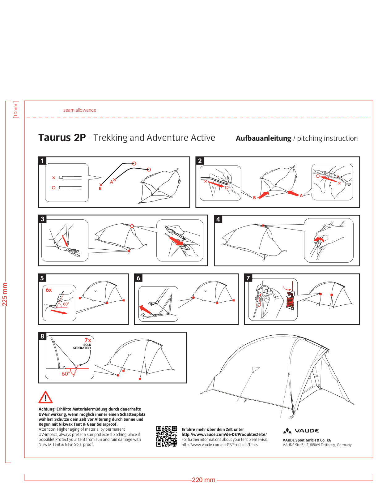 Vaude Taurus 2P User guide - ManualMachine.com