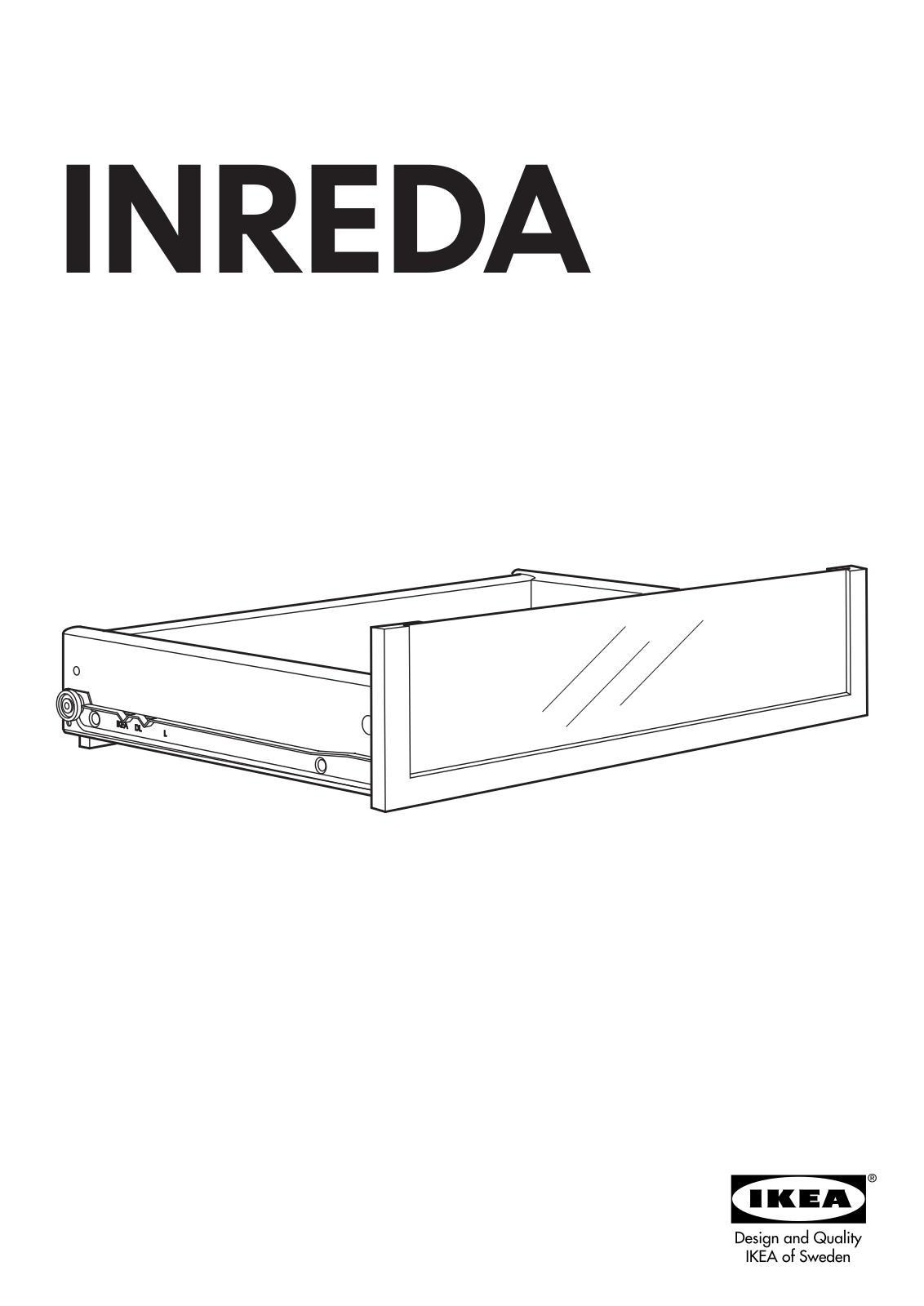 IKEA INREDA DRAWER 23 5-8X15 3-4 Assembly Instruction