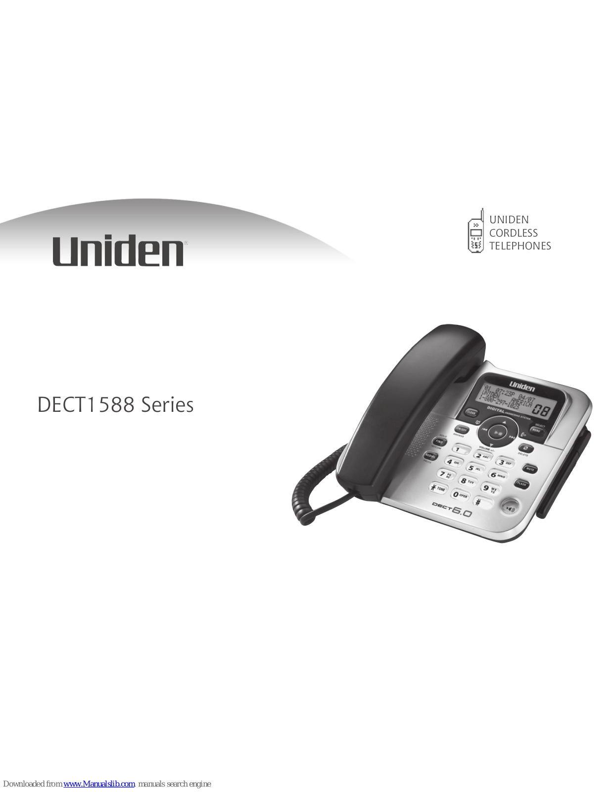 Uniden DECT1588 Series, DECT1588-5, 1588-5 - DECT Cordless Phone Base Station Owner's Manual