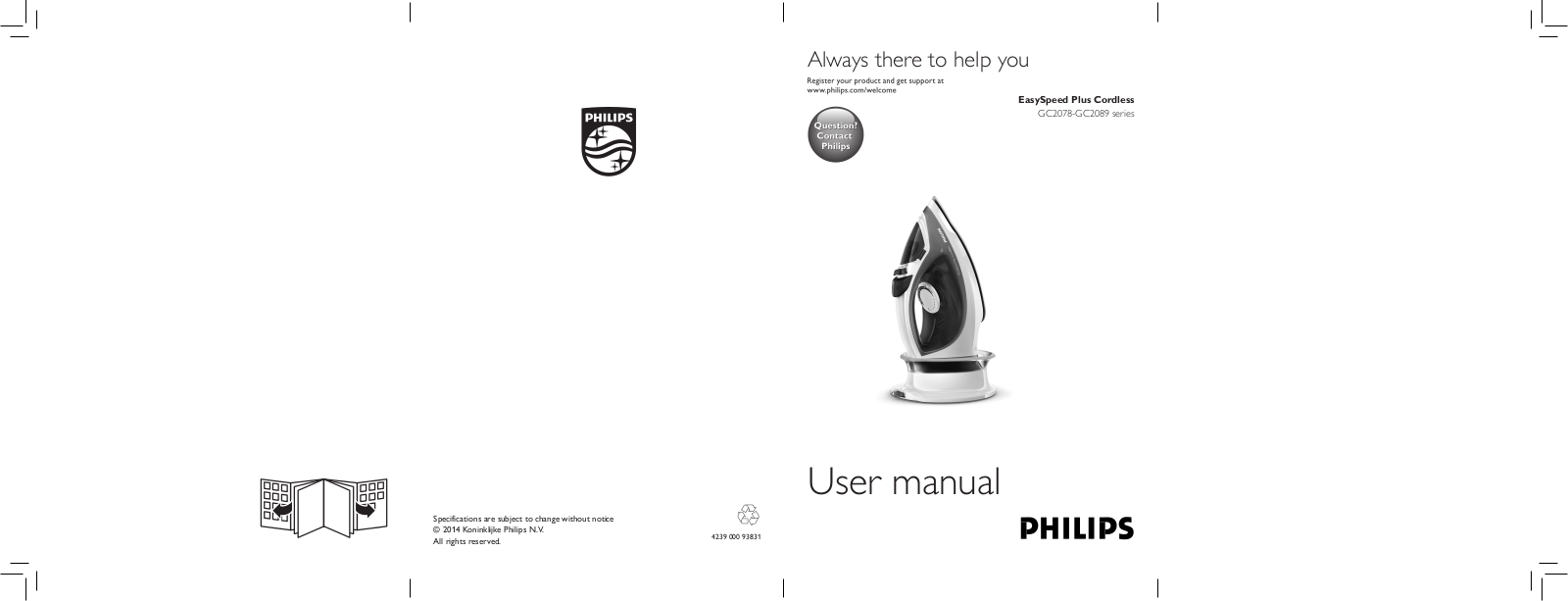 Philips GC2078 series, GC2089 series User Manual