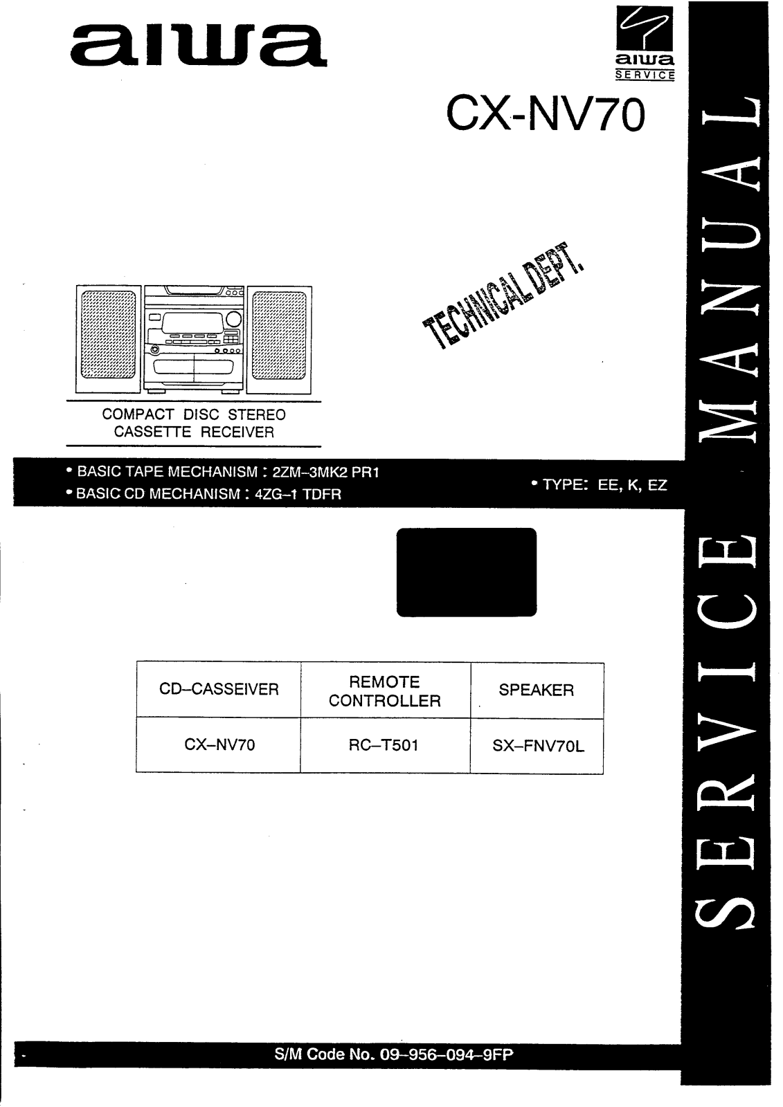 Aiwa CXNV-70 Service manual