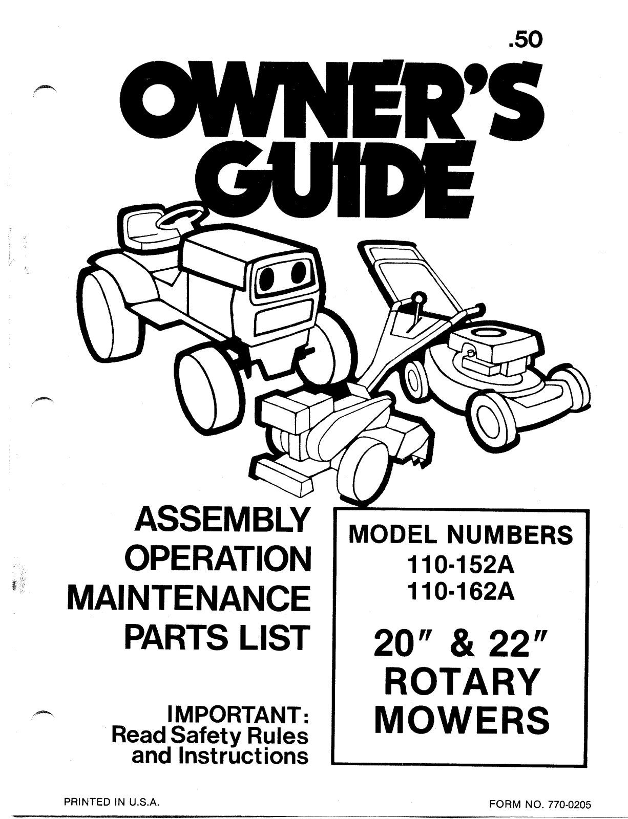 MTD 110-162A User Manual