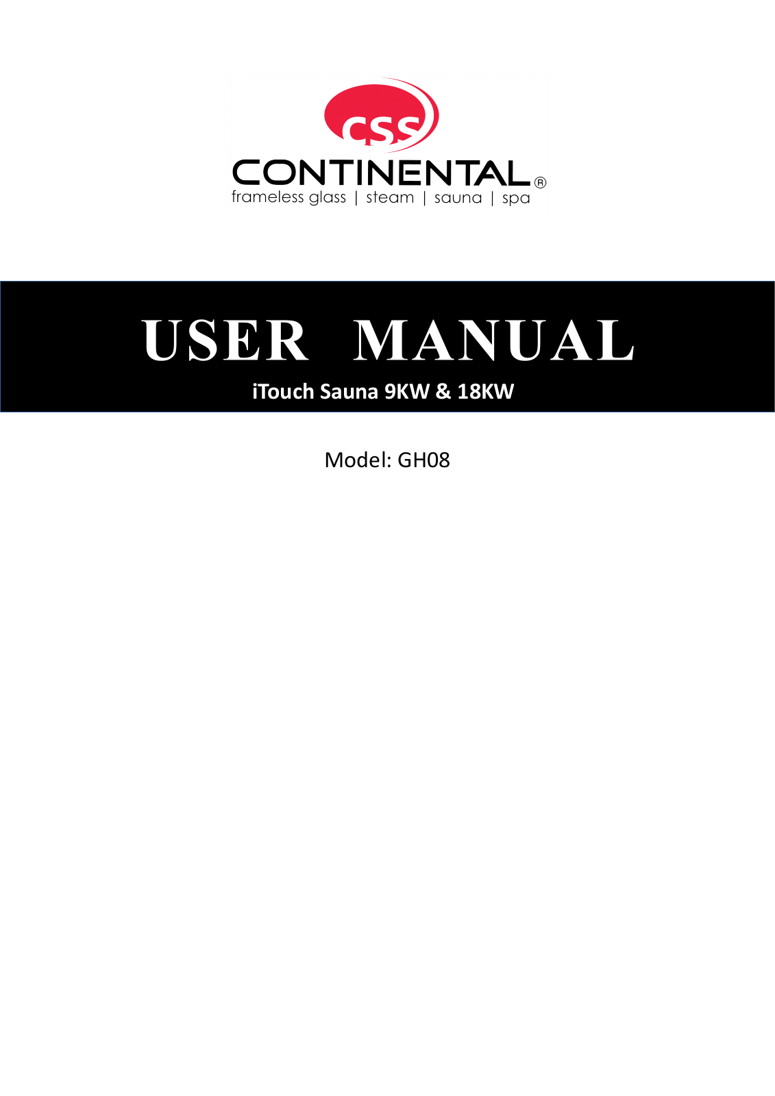 Continental Refrigerator iTouch GH08 Series User Manual