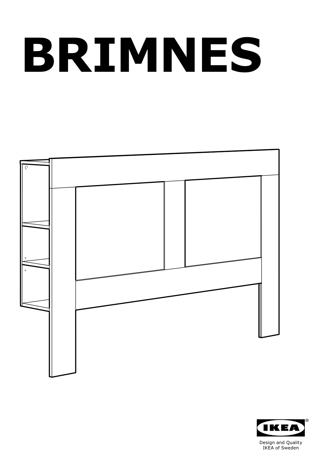 IKEA BRIMNES headboard with storage compartment Assembly Instruction