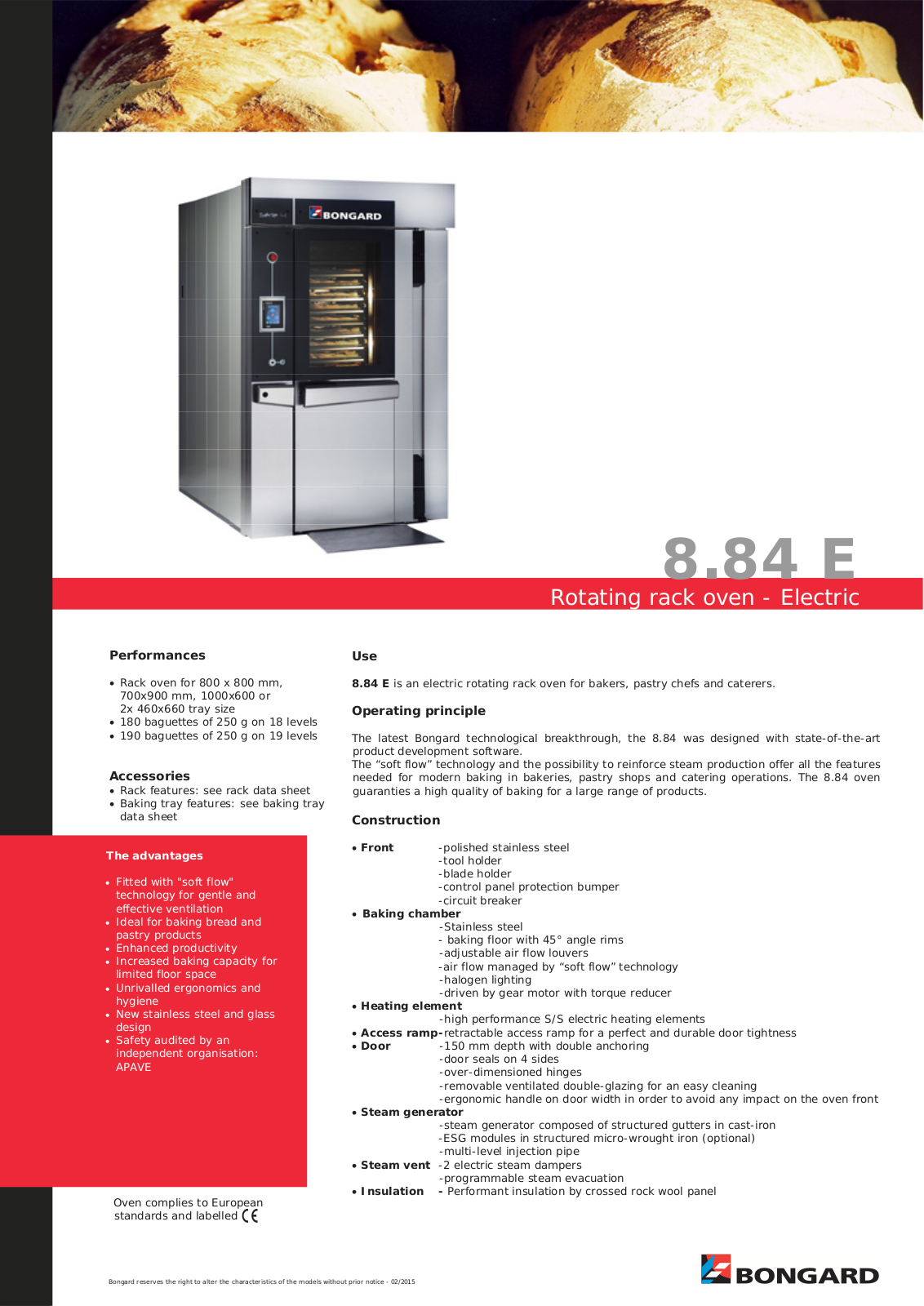 Bongard 8.84 E User Manual