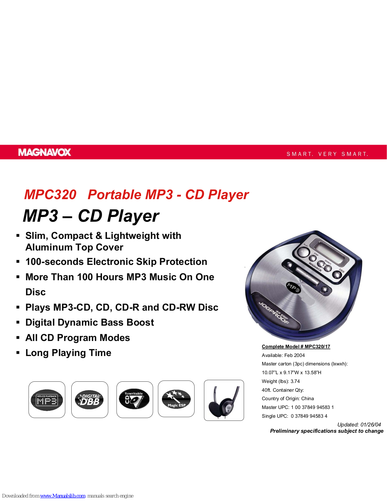 Magnavox MPC320 User Manual