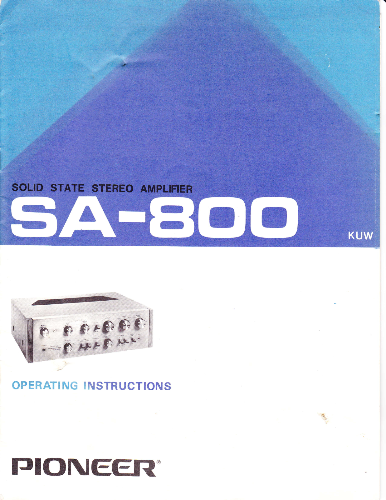 Pioneer SA-800 Owners manual