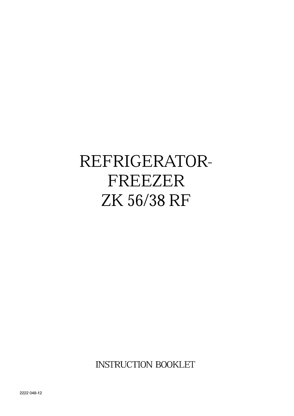 Zanussi ZK56-38RF User Manual