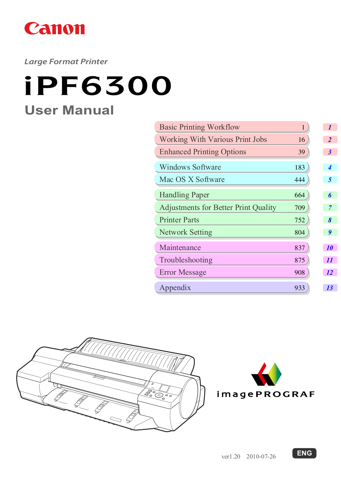 Canon IMAGEPROGRAF IPF6300 User Manual