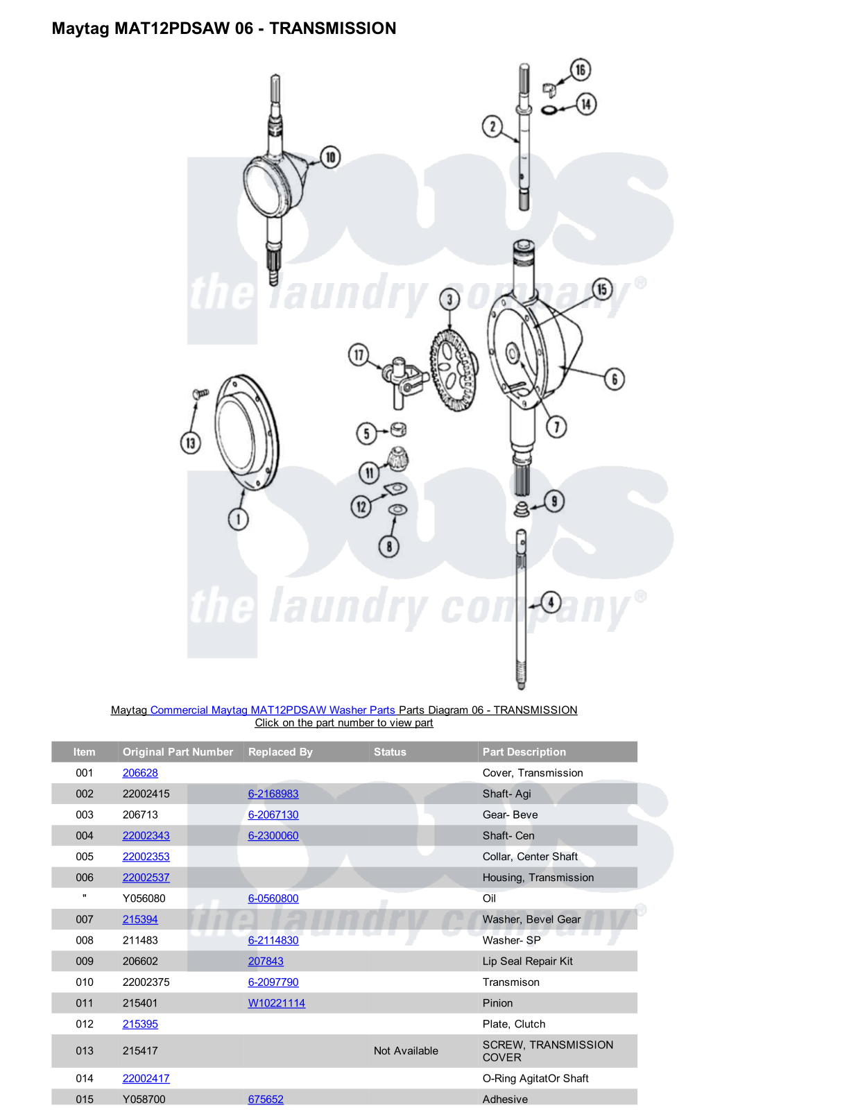 Maytag MAT12PDSAW Parts Diagram