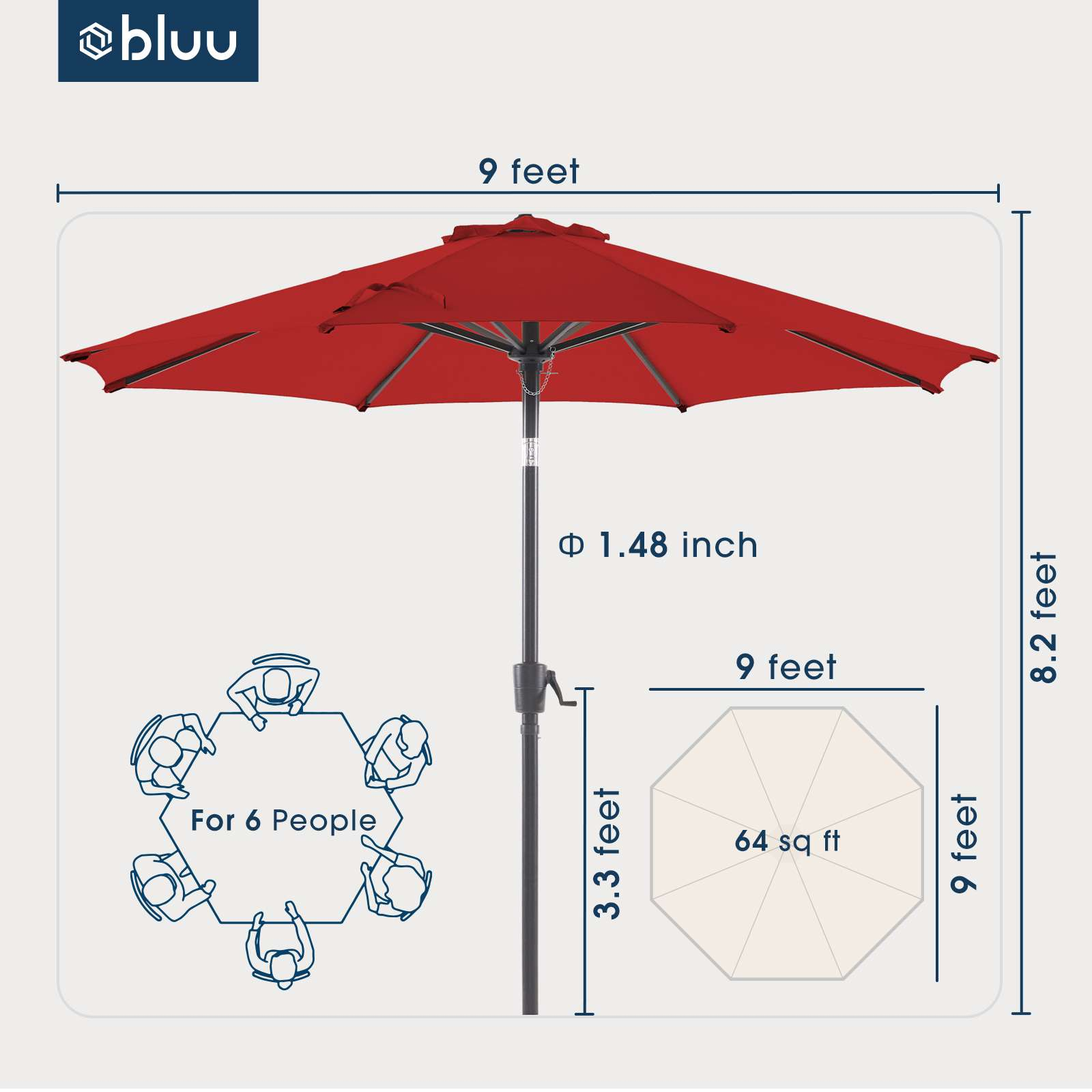 BLUU MQIX1018 Dimensions - ManualMachine.com
