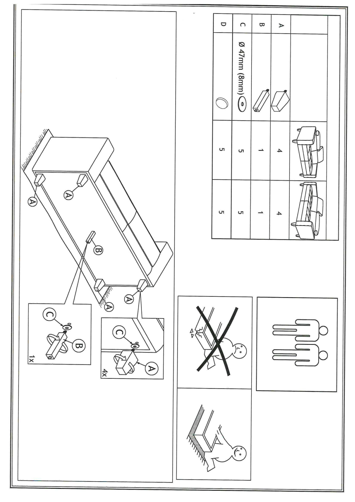 Home affaire Luzern Assembly instructions