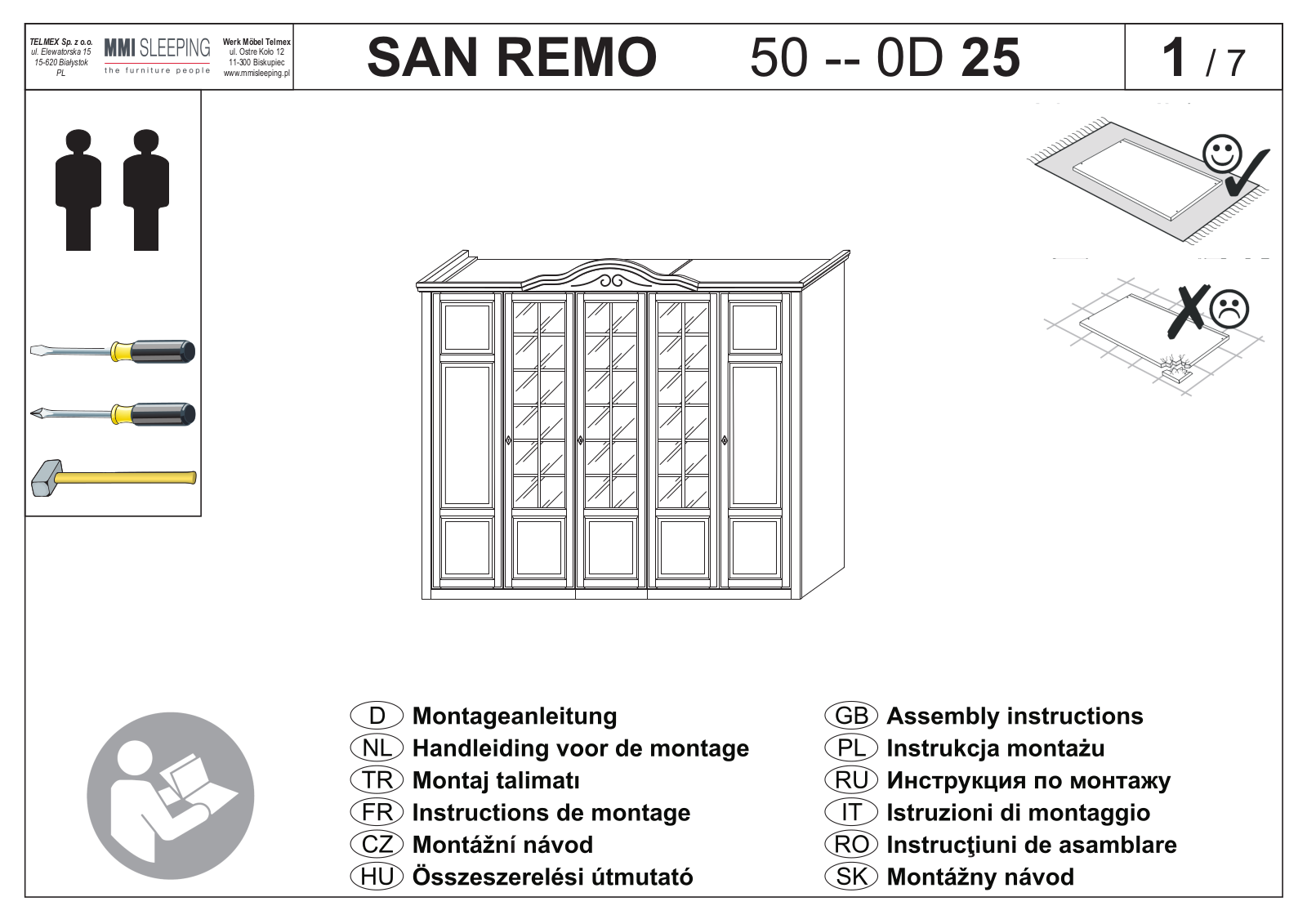 Home affaire Carlo Assembly instructions