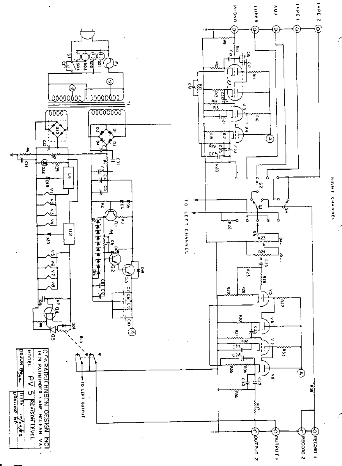 Conrad Johnson pv 5 schematic