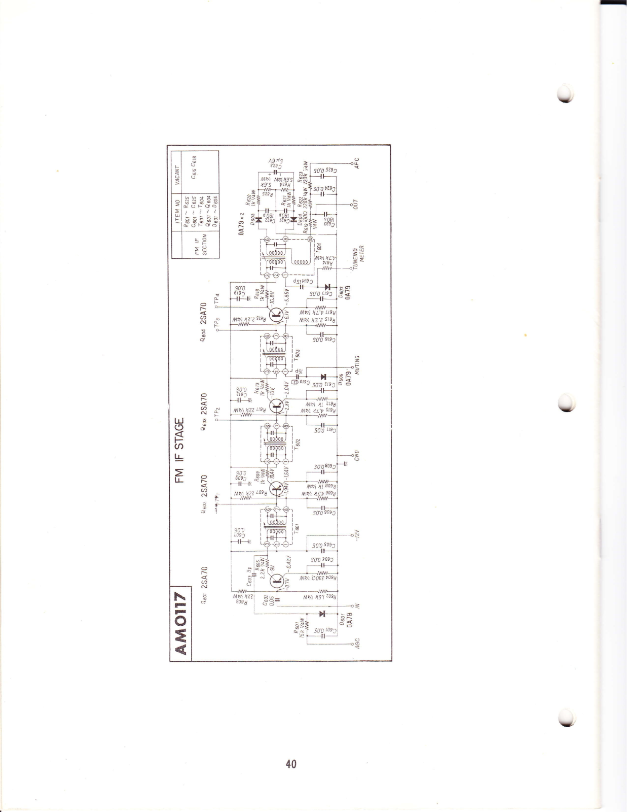 Pioneer AM-0117 Schematic