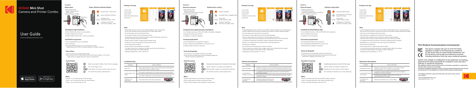 Kodak Mini Shot Combo 2, Mini Shot Combo 3 User Manual