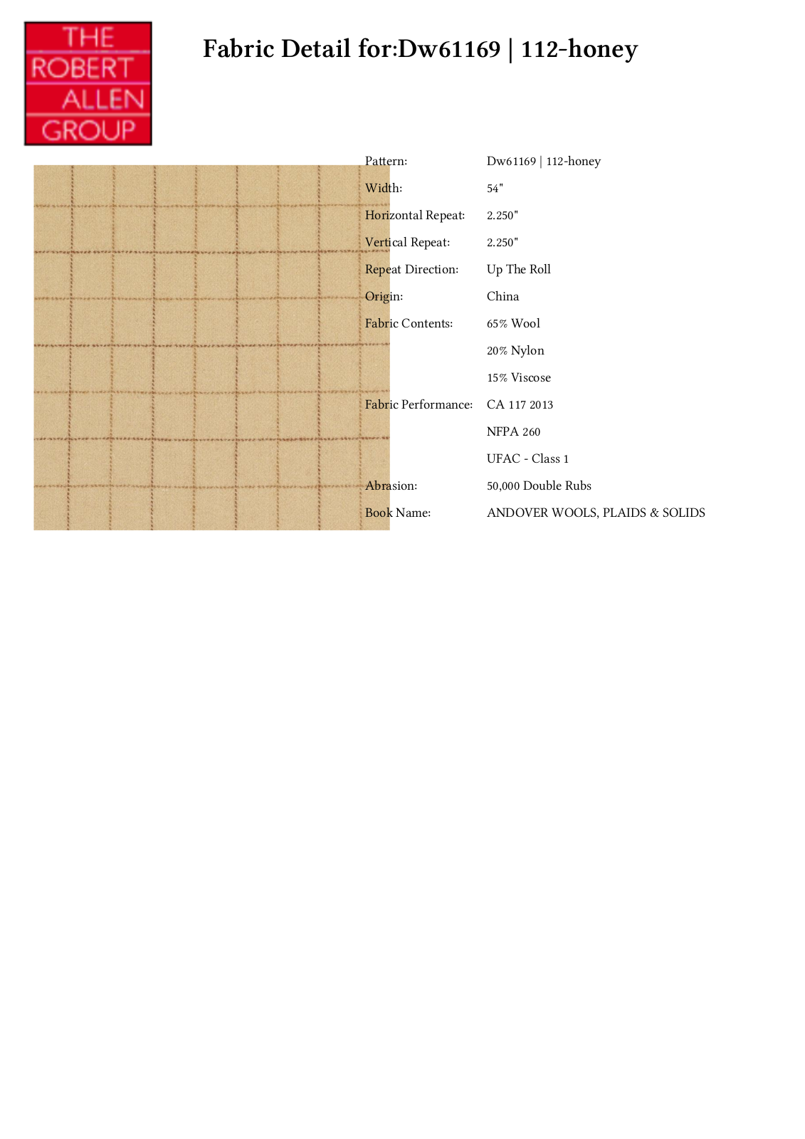 Duralee CRAL5910 Specifications - ManualMachine.com