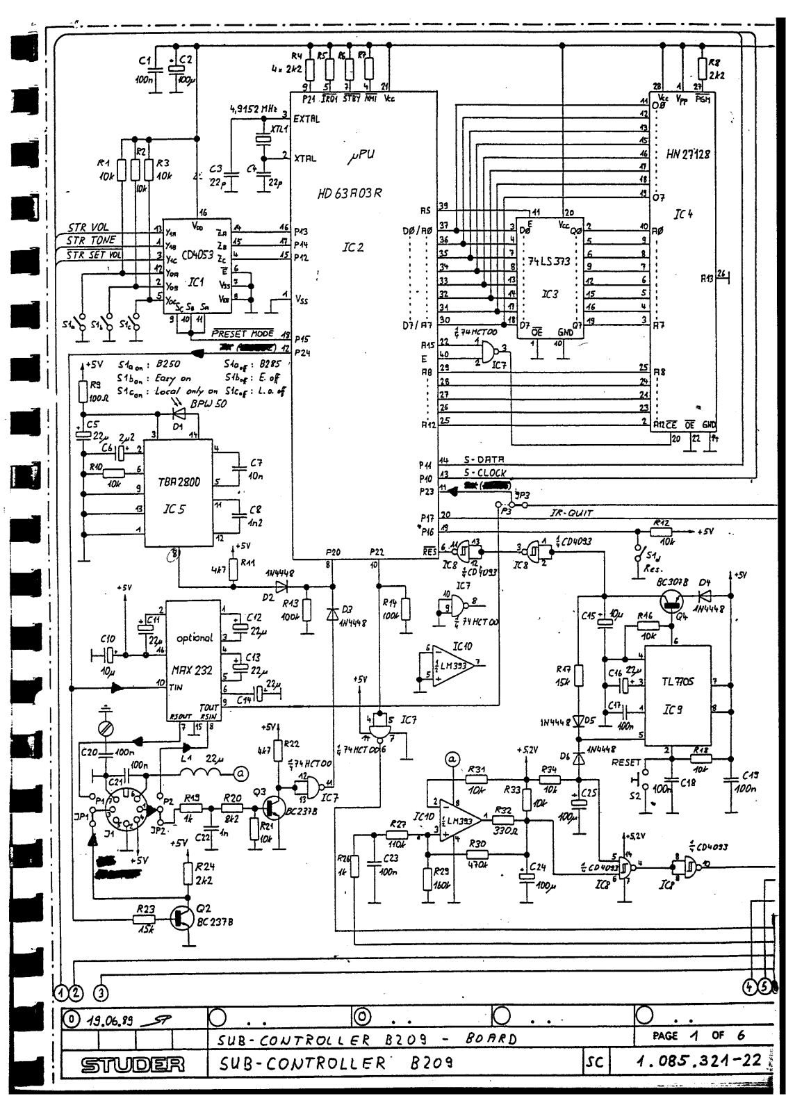 Revox B209c Schematic