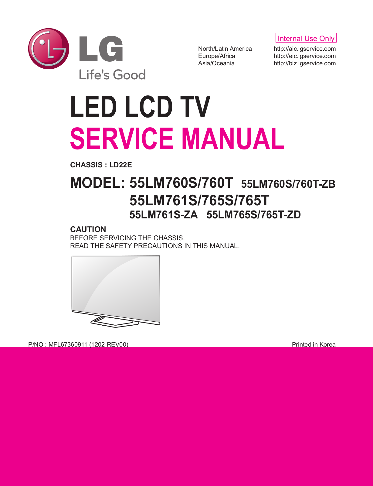 LG 55LM765S, 55LM761S, 55LM760S, 55LM765T, 55LM760T-ZB User Manual