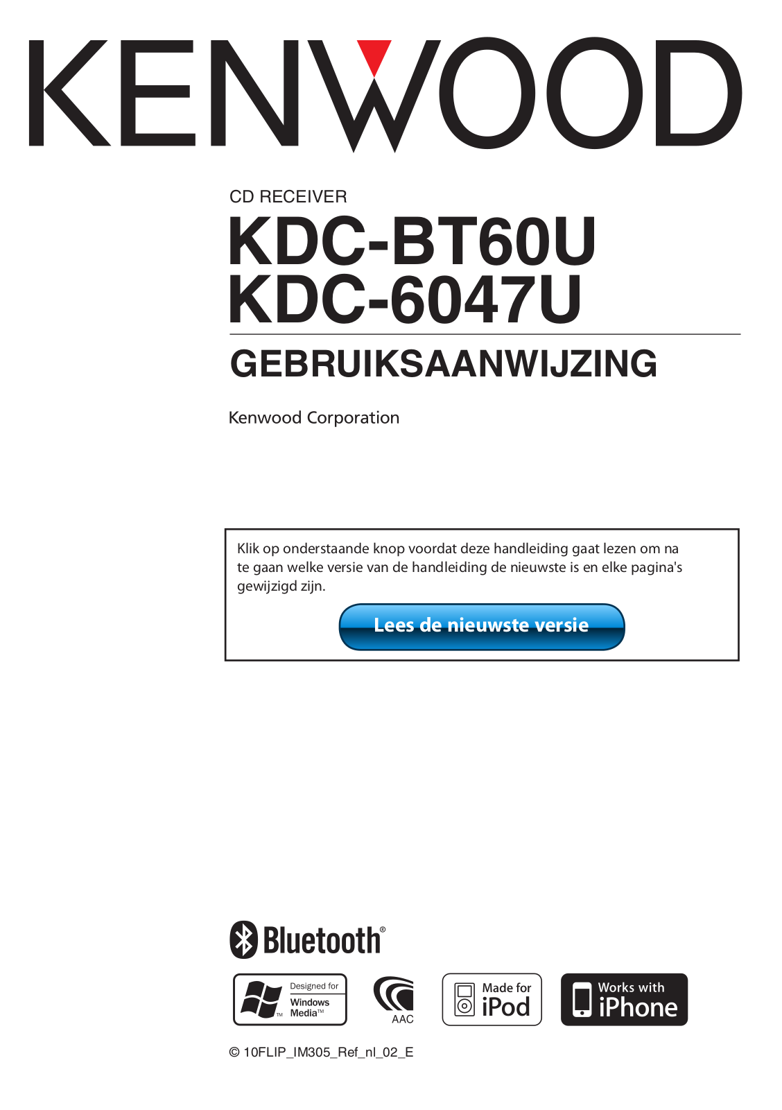 Kenwood KDC-6047U, KDC-BT60U User Manual