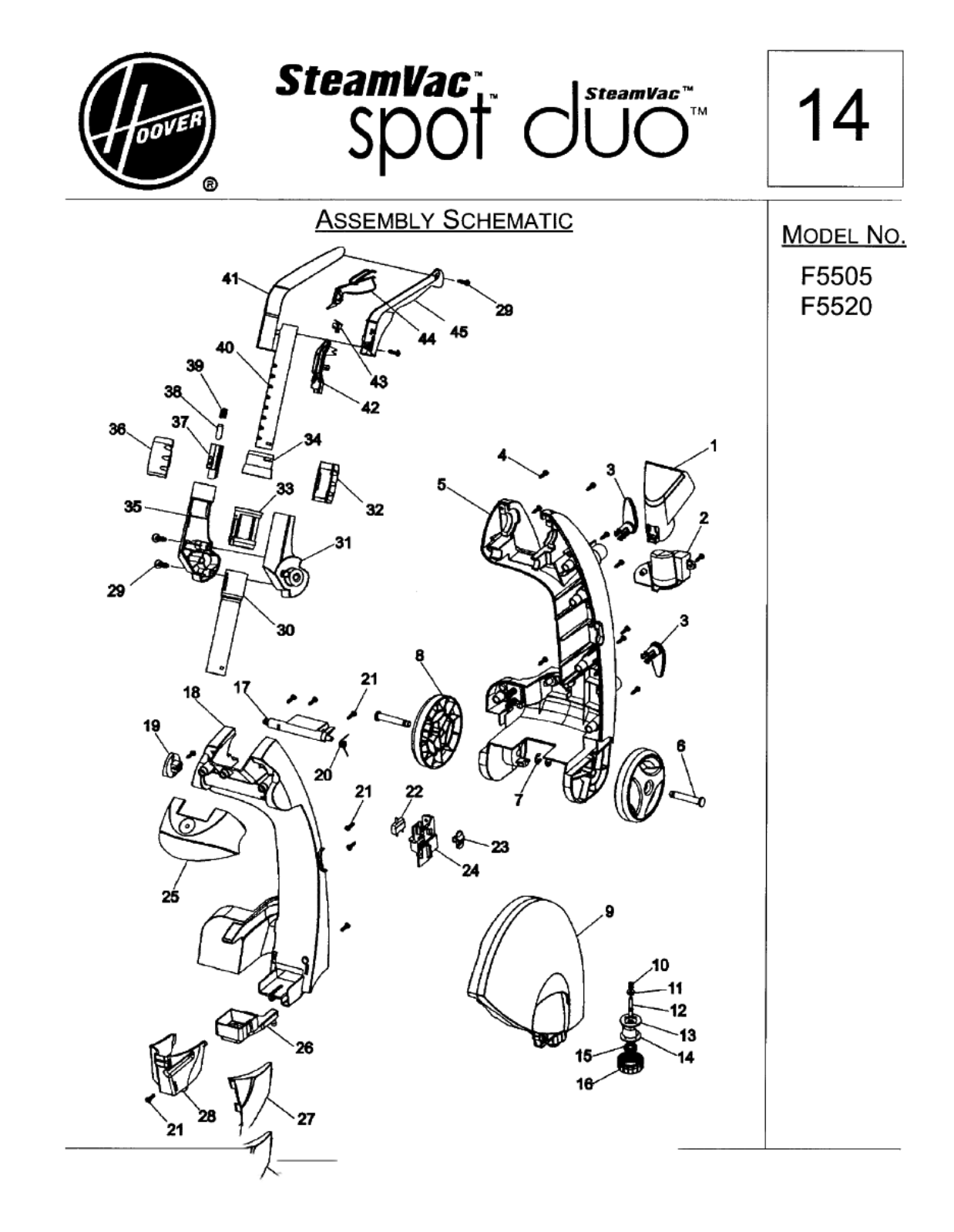 Hoover F5500-orm Owner's Manual