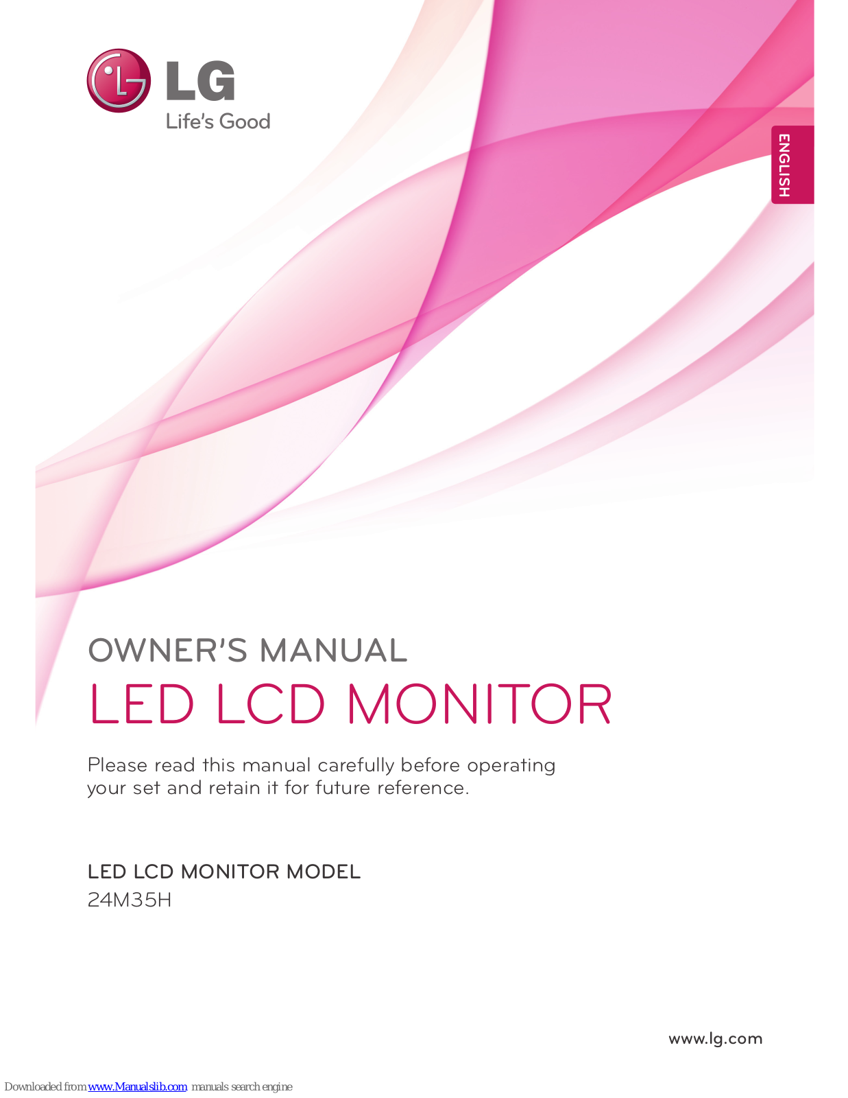 LG 24M35H, 22M45H, 27M45H, 23M45H, 24M45H Owners Manual And Use Manual