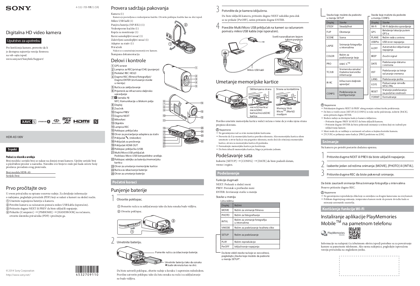 Sony HDR-AS100VB User Manual